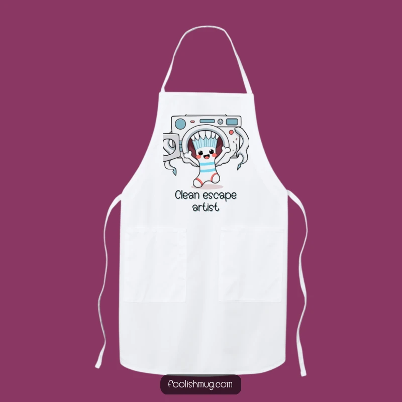 Funny Sock Monster Escape Apron - Laundry Day Protection!
