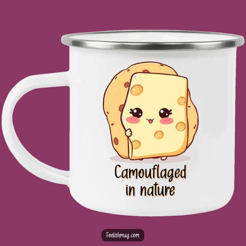Funny Shy Cheese Cracker Camping Mug: A Cheesy Introvert's Delight, Perfect Funny Gift!