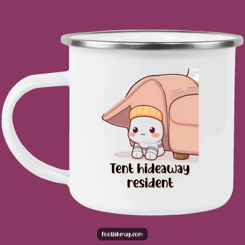 Funny Shy Sock Camping Mug - Hilarious Cozy Hideaway Gift