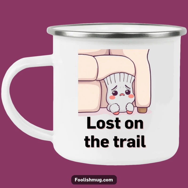 Funny Lost Sock Camping Mug - Durable Flustered Character Drinkware, Great Gift!