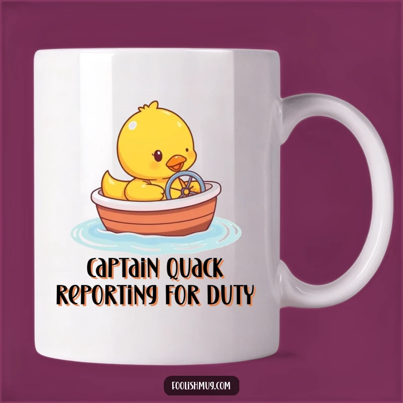 Funny Rubber Ducky Bathtub Boat Captain Mug - Hilarious Novelty Gift!