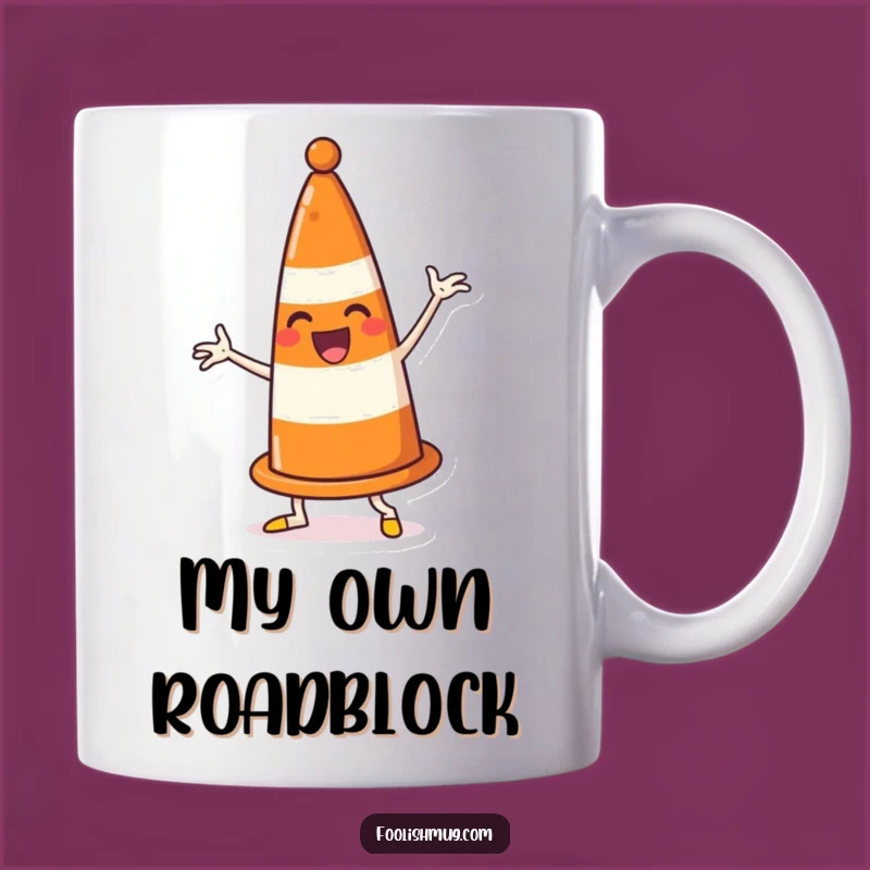 Funny Dancing Traffic Cone Mug: Hilarious Gift for Goofs