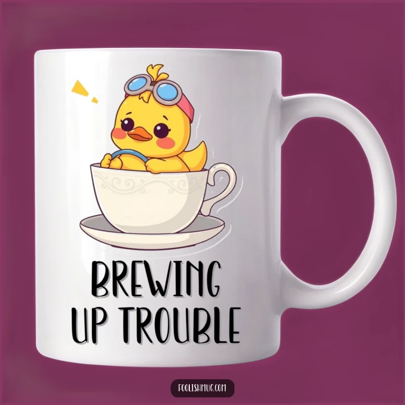 Funny Duck Teacup Mug: Confused Character Gift for Whimsy & Fun!