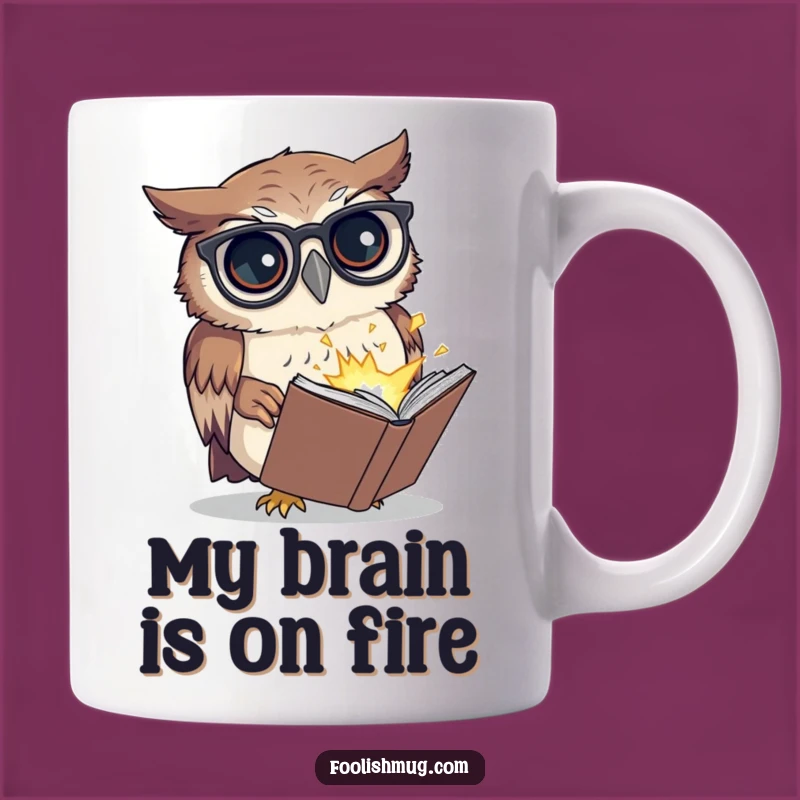 Funny Owl Reading Explosion Mug: A Hilarious Gift for Book Lovers & Nerdy Owls!