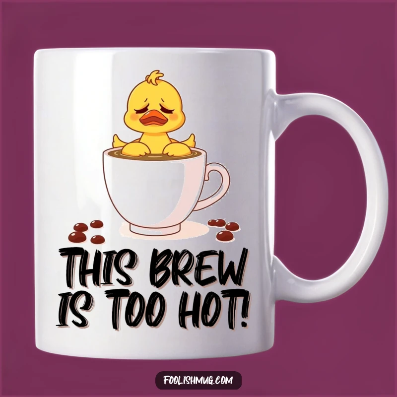 Funny Rubber Ducky Coffee Teacup Mug: Hilarious Morning Struggle Gift