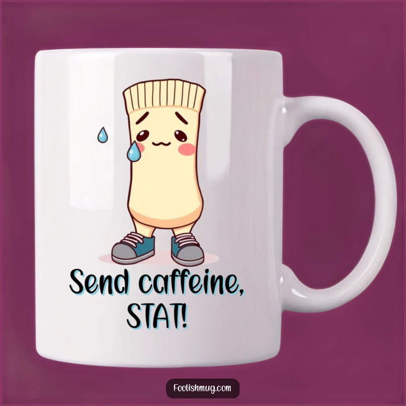 Funny Nervous Sock Mug: Mismatched Shoes Cause Stress, Perfect Funny Gift!