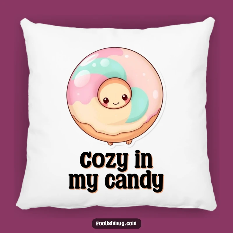 Funny Shy Donut Pillow, Soft and Cute Decor for a Sweet Oasis