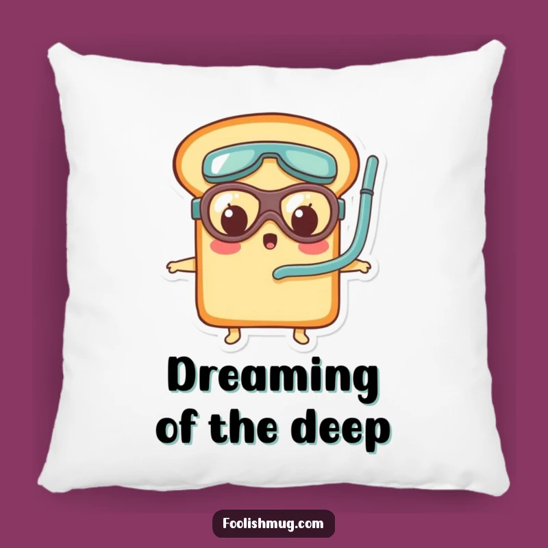 Funny Surprised Bread Goggles Pillow: Couch Comfort Meets Hilarious Design