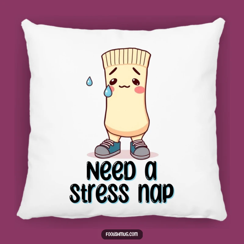 Funny Nervous Sock Pillow: Mismatched Shoes Cause Stress, Perfect Funny Gift!