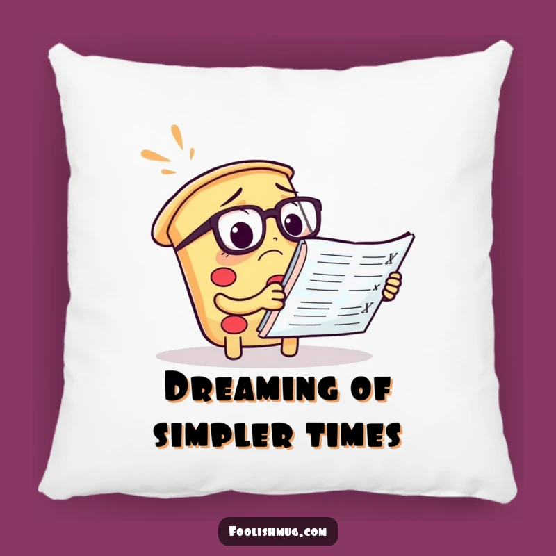 Funny Pizza Menu Pillow - Cozy & Comical Decor