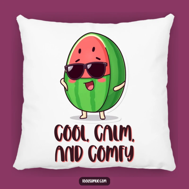 Funny Watermelon Pillow - Cozy Cool Sunglasses Comfort Gift
