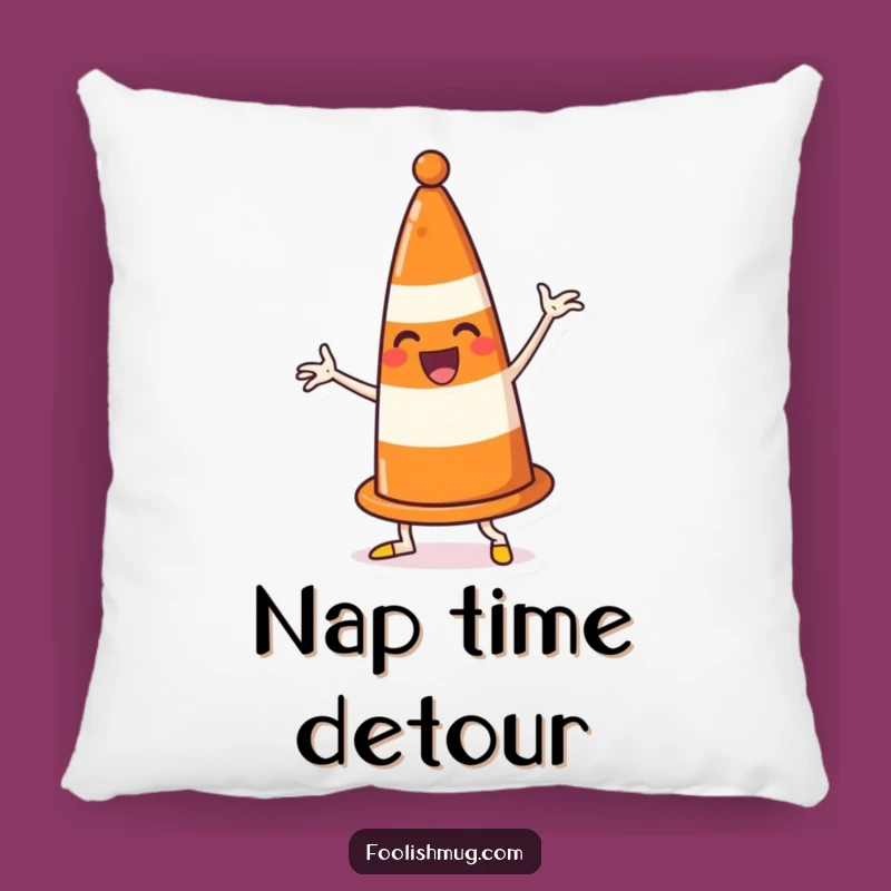 Funny Dancing Traffic Cone Pillow: Hilarious Comfort with Flair