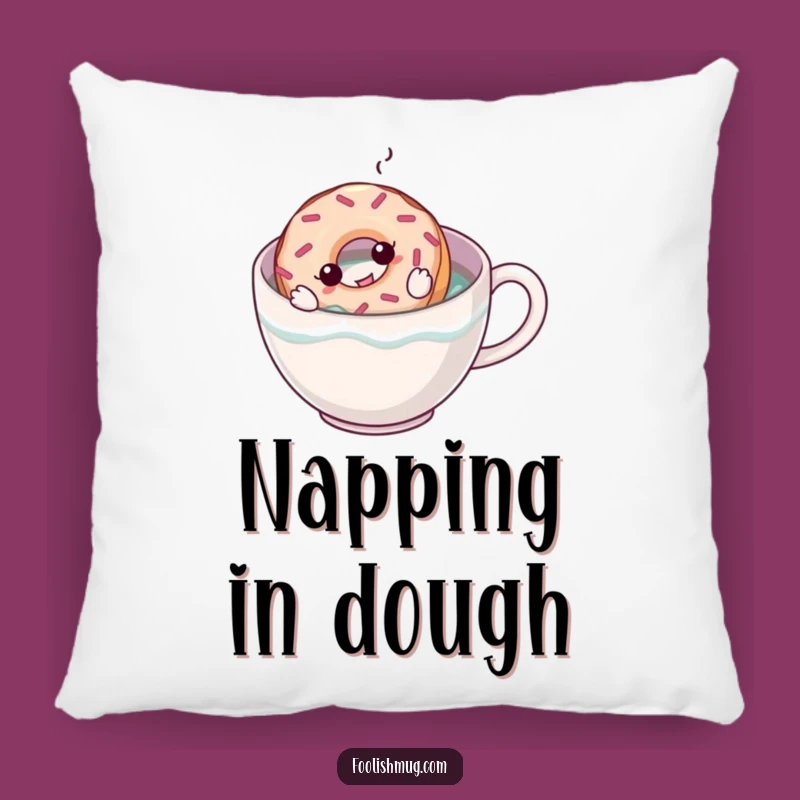Funny Donut Coffee Pillow: Snuggle with Sweetness in This Hilarious Decor!