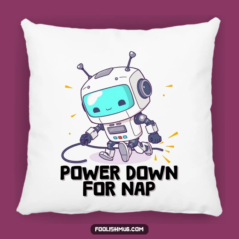 Funny Robot Tripping Pillow: Cozy & Clumsy Bot Mishap for Comfy Funny Gifts!