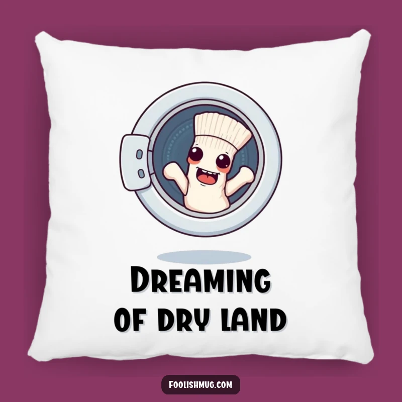 Soft Funny Escape Sock Washing Machine Pillow - Add Humorous Comfort to Laundry Day