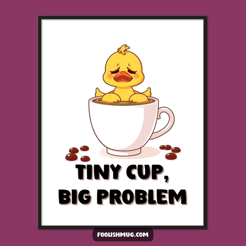Funny Rubber Ducky Coffee Teacup Digital Art: Instant Morning Humor