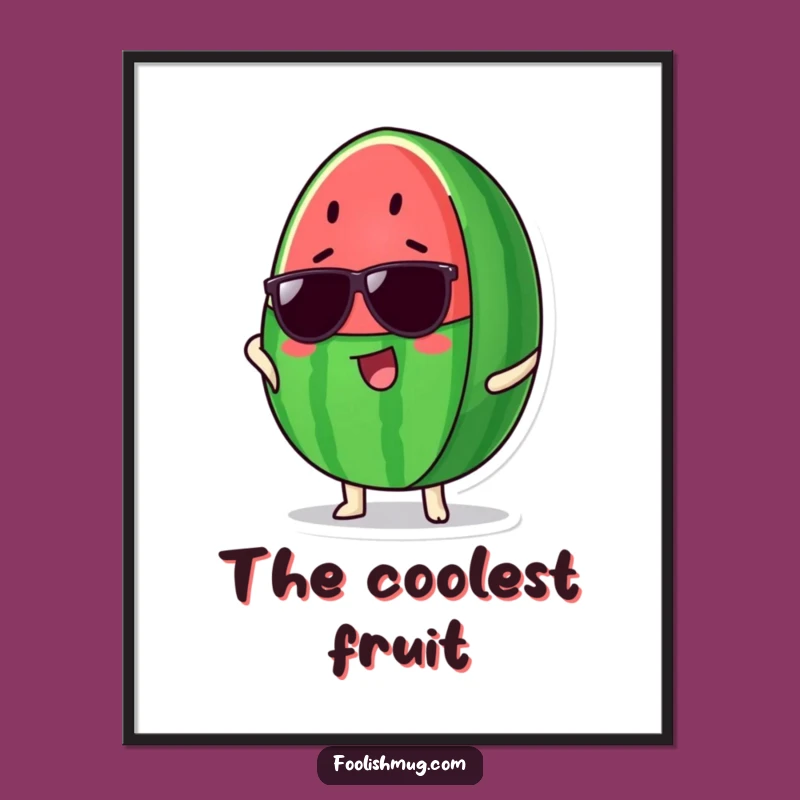 Funny Watermelon Sunglasses Digital Art - Proud Print Gift