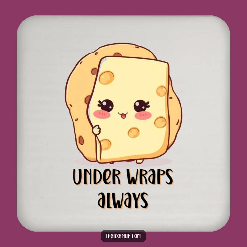 Funny Shy Cheese Cracker Coaster: A Cheesy Introvert's Delight, Perfect Funny Gift!