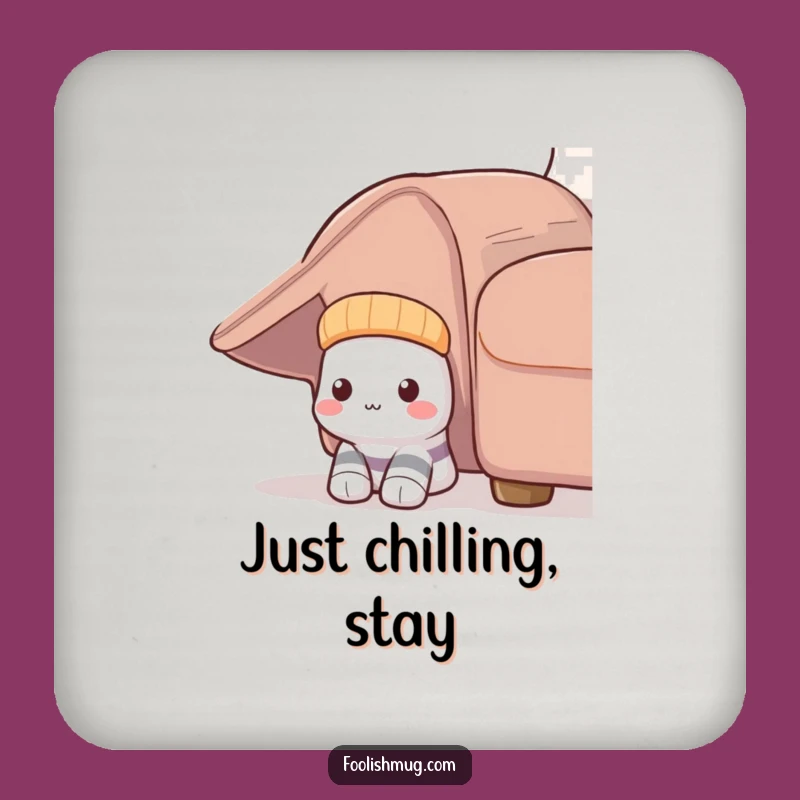 Funny Shy Sock Drink Coaster - Hilarious Hideaway Protection Gift