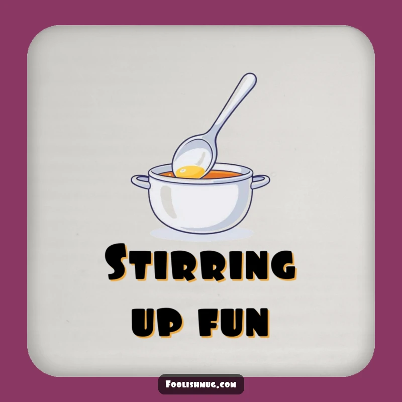 Funny Spoon Stirring Invisible Soup Coaster: Protect Surfaces with Humor