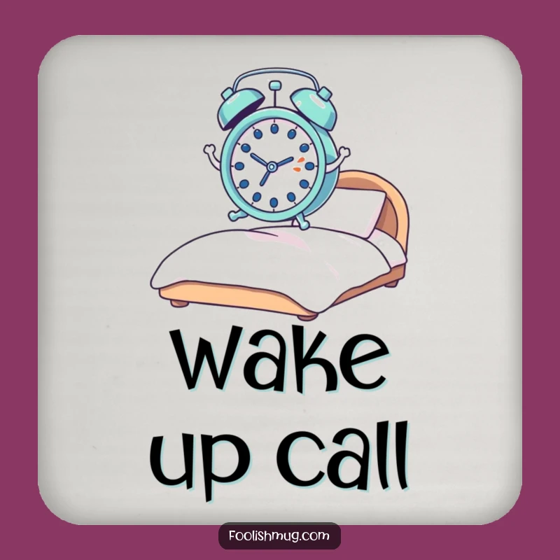 Funny Startled Alarm Clock Coaster: Hilarious Surface Protection