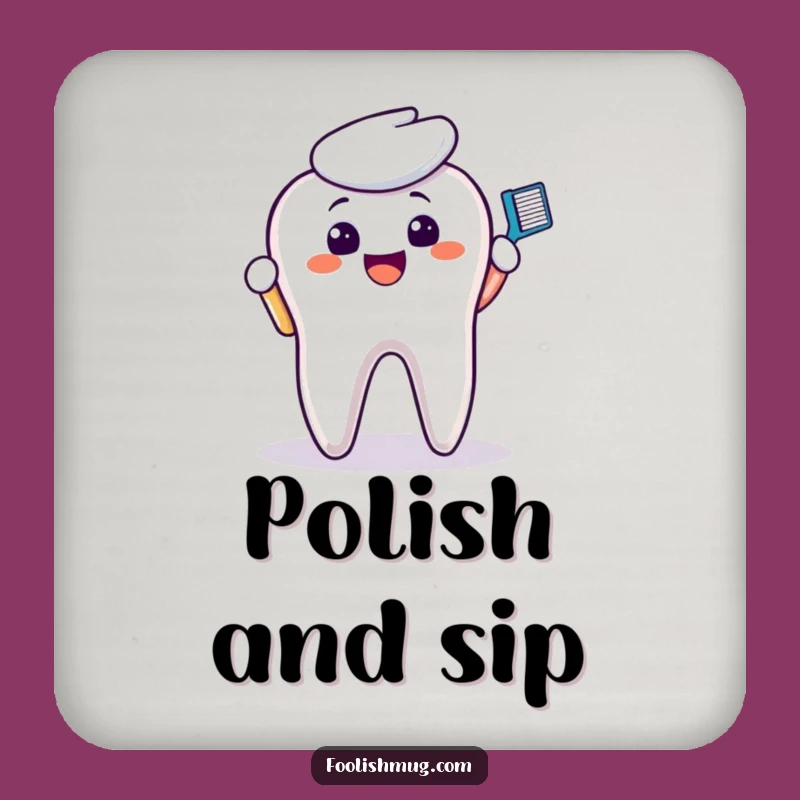 Funny Toothbrush Coaster: Protect Surfaces with Dental Wit, Perfect Gift