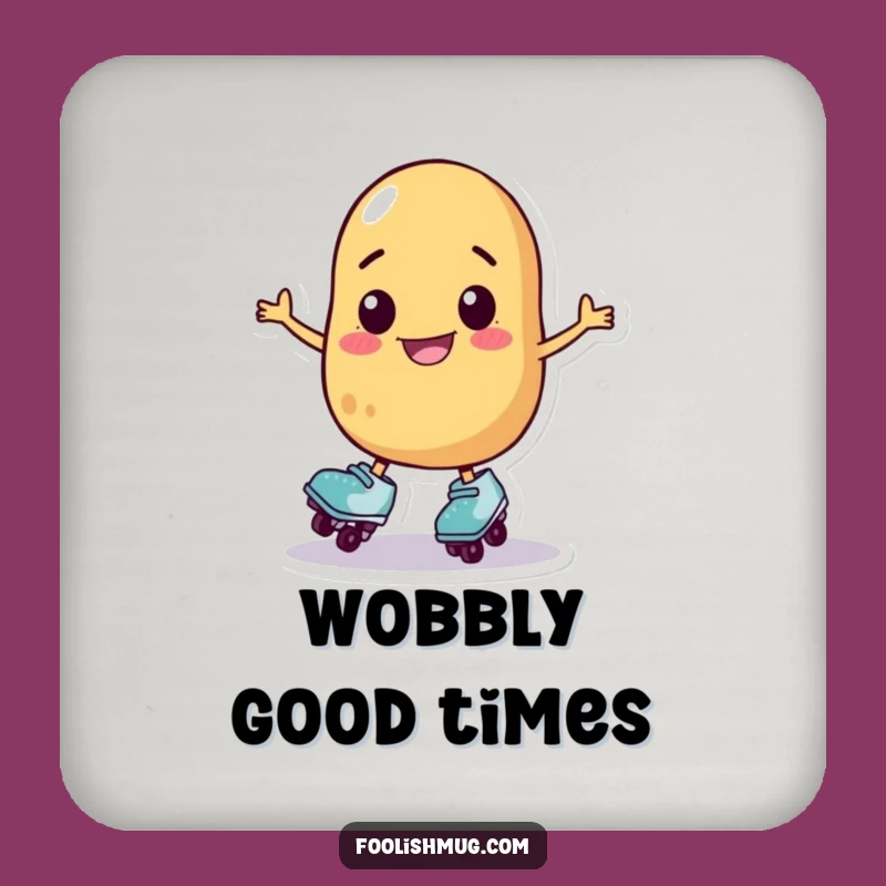 Funny Potato Roller Skater Coasters: Wobbly Spud Set, Hilarious Table Protection, Funny Gift!