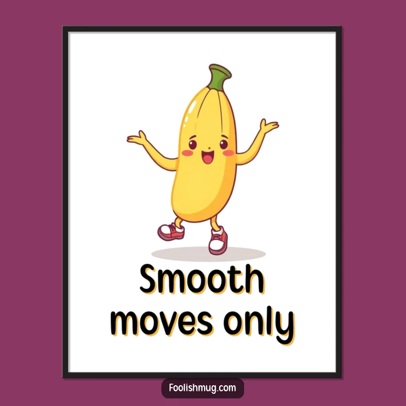 Funny Banana Peel Dancing Poster: Bring Slippery Fun to Your Walls