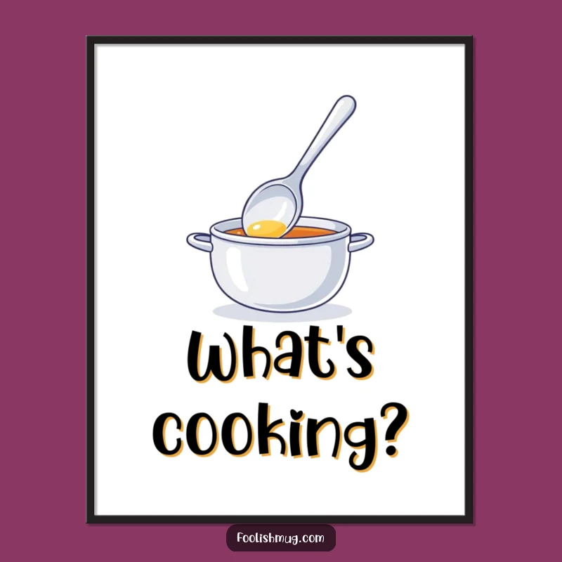 Funny Spoon Stirring Invisible Soup Poster: Inject Humor into Your Wall Decor