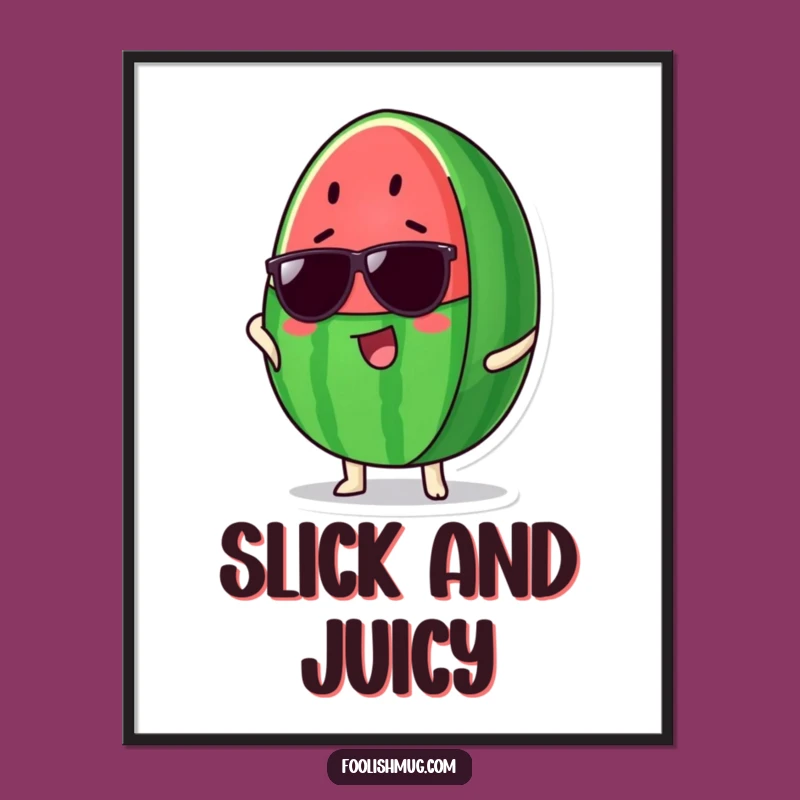 Funny Watermelon Sunglasses Poster - Proud Cool Wall Art Gift