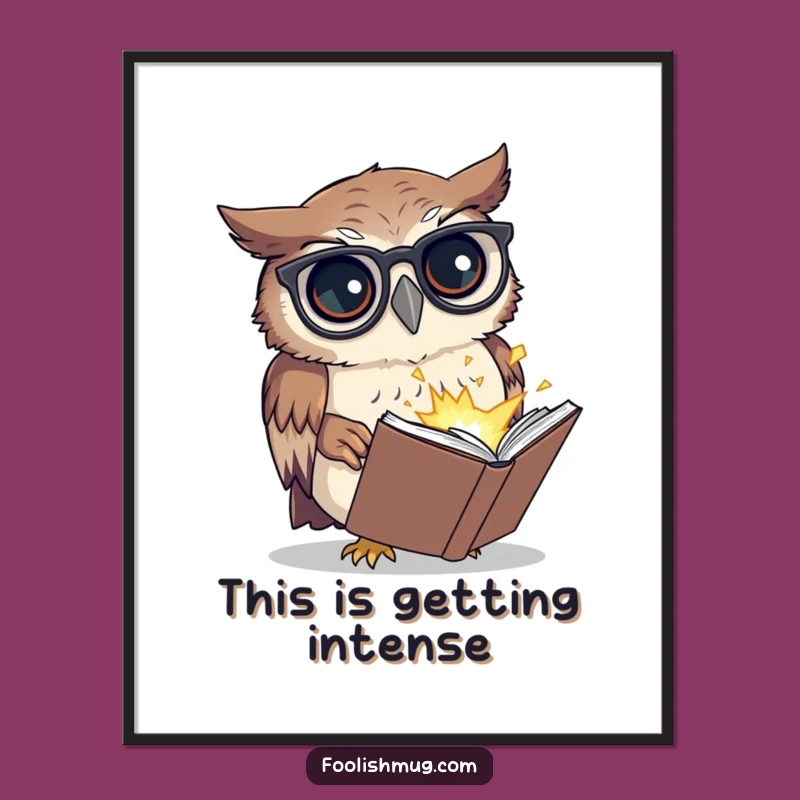 Funny Owl Exploding Book Poster: Hilarious Wall Art for a Laugh & Fantastic Funny Gifts!