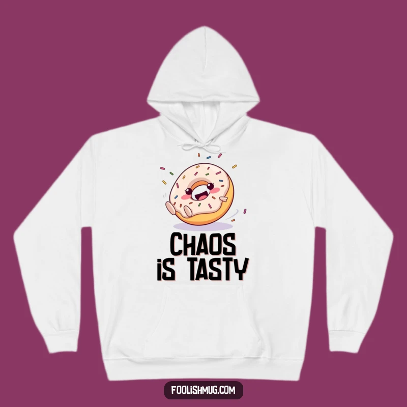 Funny Happy Donut Hoodie: Cozy Up with a Clumsy Sprinkle Roll!