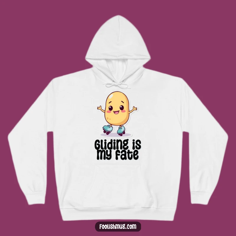Funny Potato Roller Skater Hoodie: Cozy Wobbly Spud Sweatshirt, Perfect Hilarious Gift!