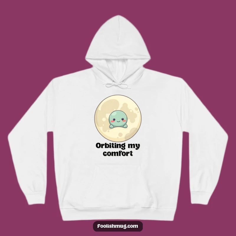 Funny Shy Planet Hoodie: Cozy Cosmic Comfort, Moon Hug, Perfect Gift