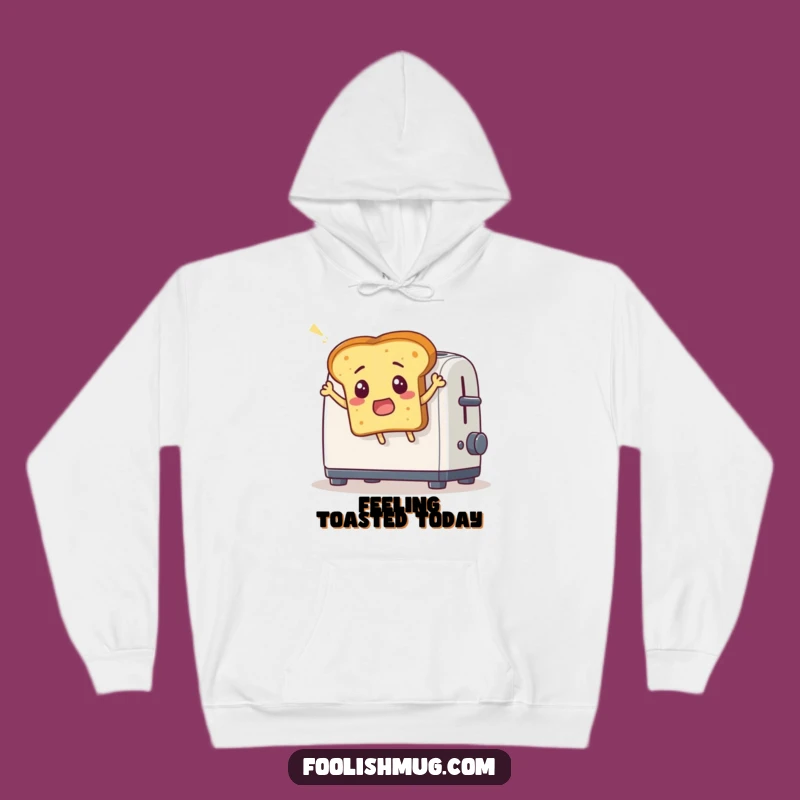 Funny Toast Leap Hoodie: Cozy & Comical Bread Escape for Hilarious Gifts!