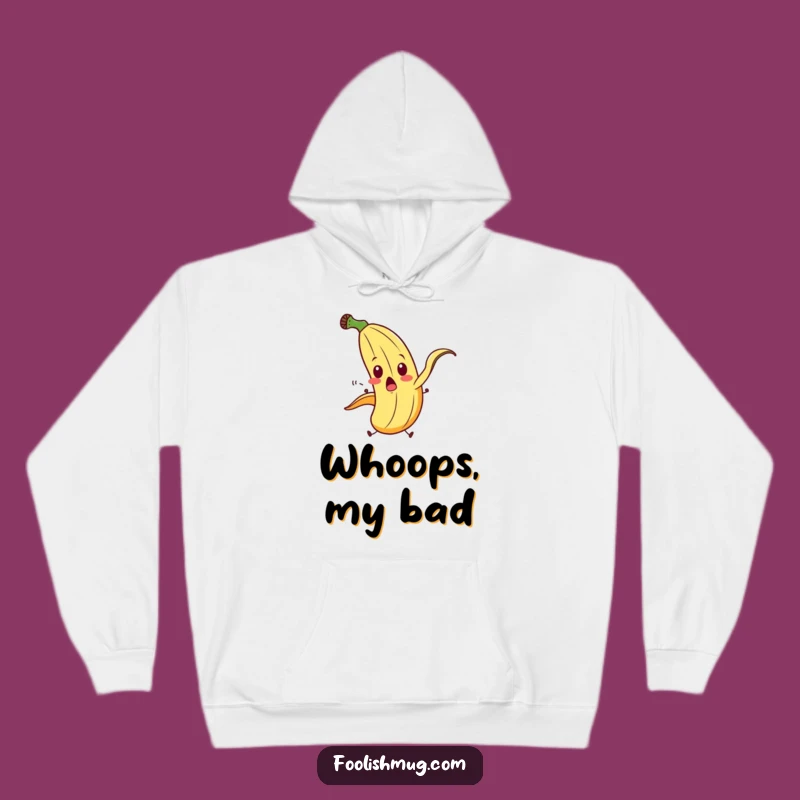 Funny Banana Slip Hoodie: Cozy Cartoon Character Comfort & Exaggerated Humor Gift!