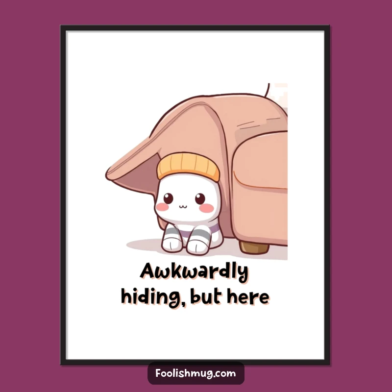 Free Printable Shy Sock Wall Art: Hidden Humor Downloadable Decor