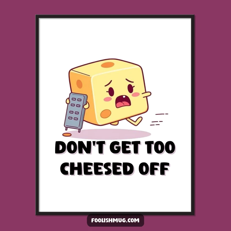 Funny Free Printable Cheese Art: Grater Escape Downloadable Wall Art