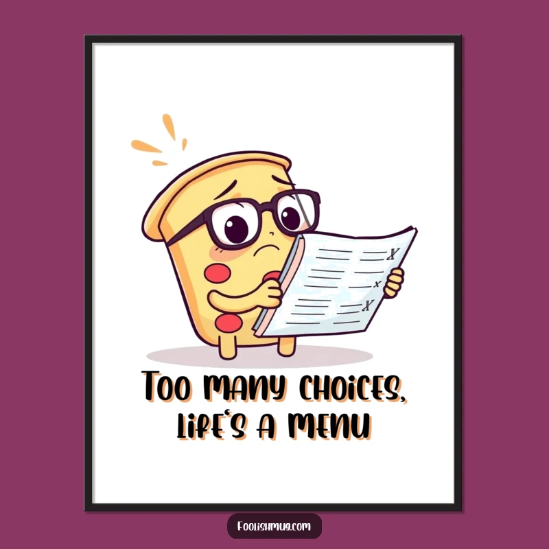 Free Printable Pizza Wall Art: Confused Foodie Downloadable Decor for Quirky Kitchens