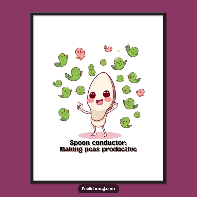 Free Printable Spoon Conductor Wall Art - Funny Downloadable Decor