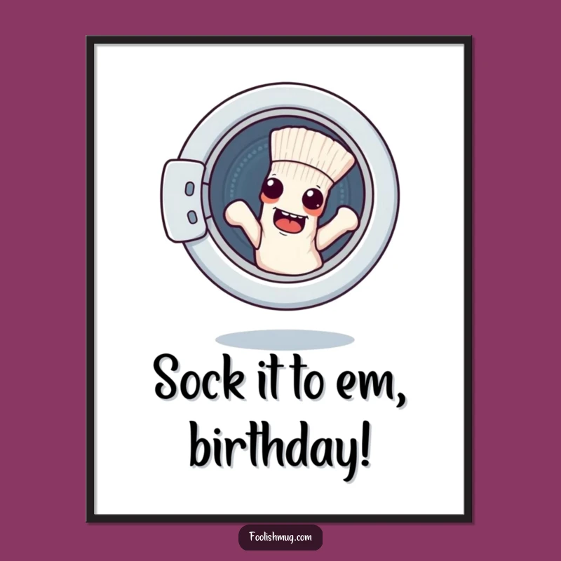Free Printable Wall Art: Escaping Sock Shenanigans, Funny Downloadable Decor for Laundry Room Fun