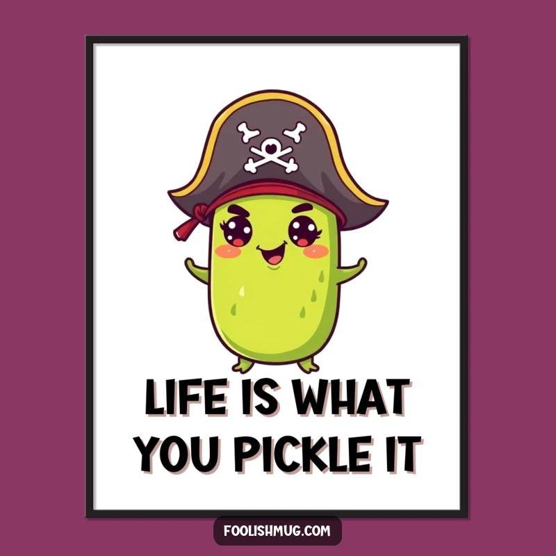 Free Printable Wall Art: Pirate Pickle Art, Downloadable Humor!