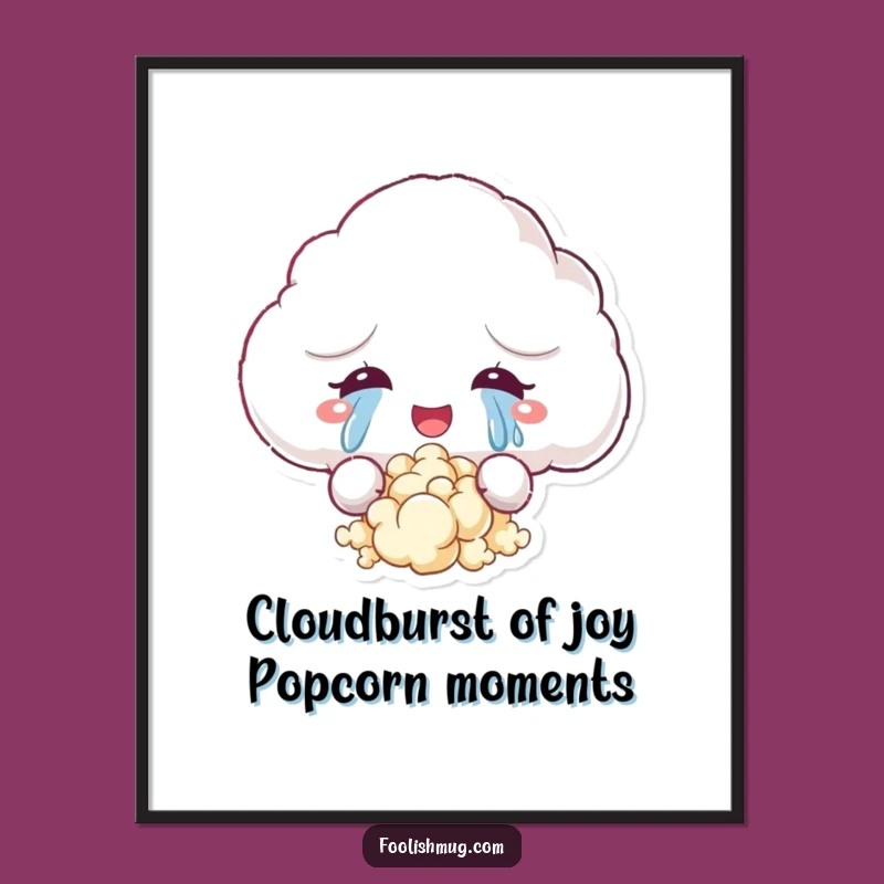 Funny Free Printable Wall Art: Popcorn Cloud Decor - Whimsical Joy!