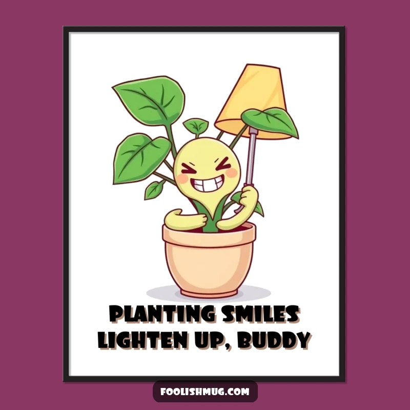 Funny Free Printable Wall Art: Maniacal Plant Lamp Hug Decor - Quirky!
