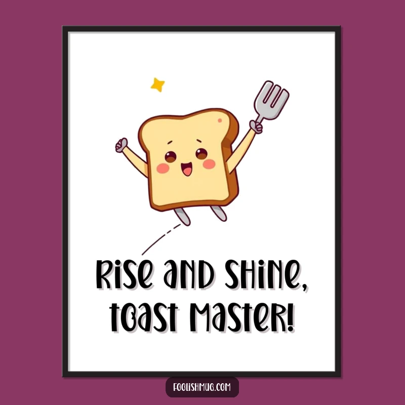 Funny Free Printable Wall Art: Soaring Toast, Hilarious Downloadable Decor!