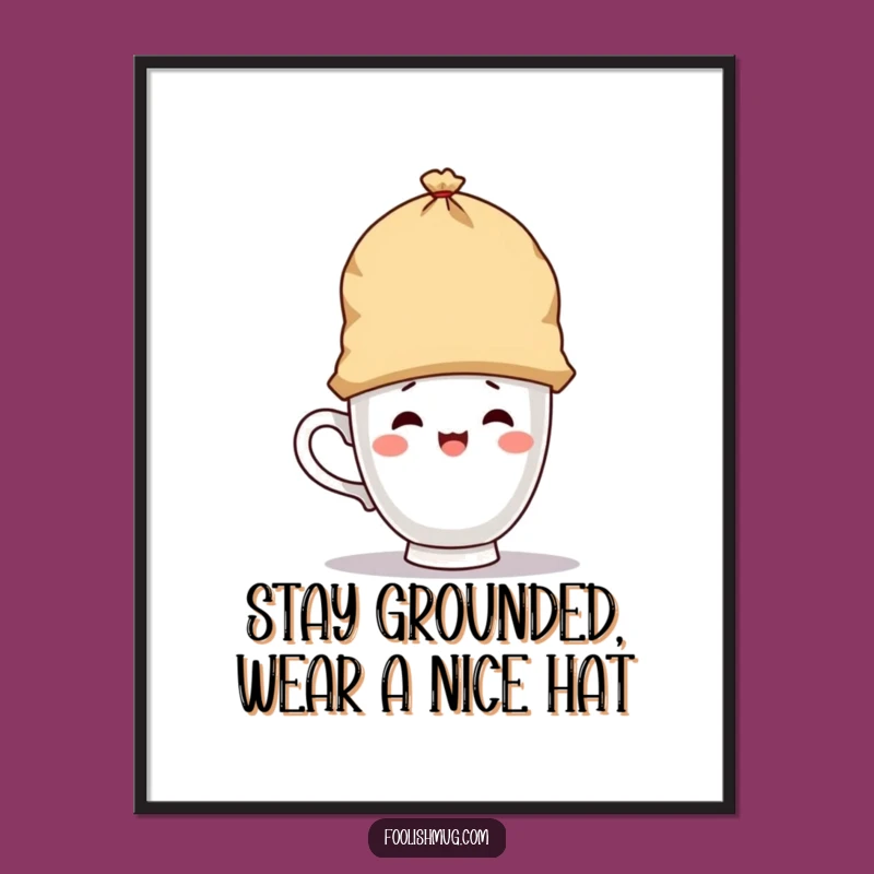 Free Printable Funny Teacup Wall Art - Tea Time Fun Downloadable Decor