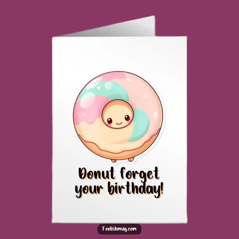 Sweet Free Printable Donut Birthday Card - Shy Lolly Surprise Downloadable Gift
