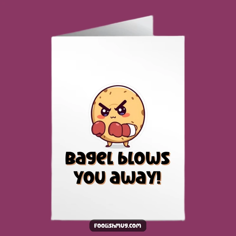 Free Printable Birthday Card: Bagel Boxer Humorous Determined Downloadable Greeting