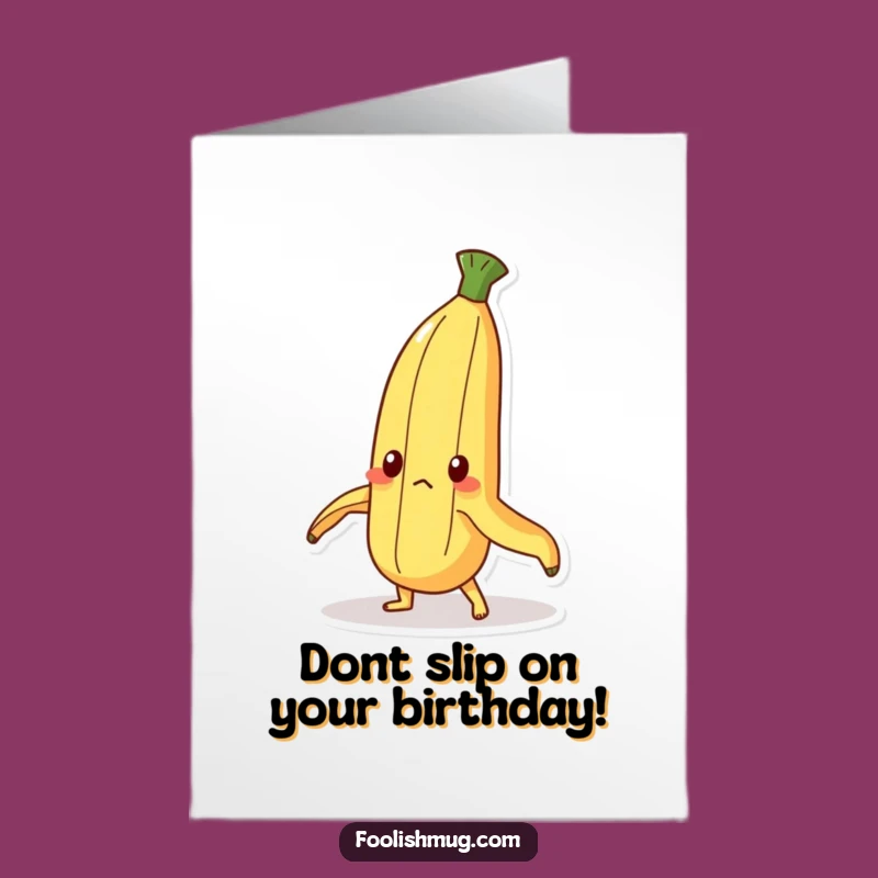 Free Printable Birthday Card: Determined Banana Peel's Stand-Up Surprise!