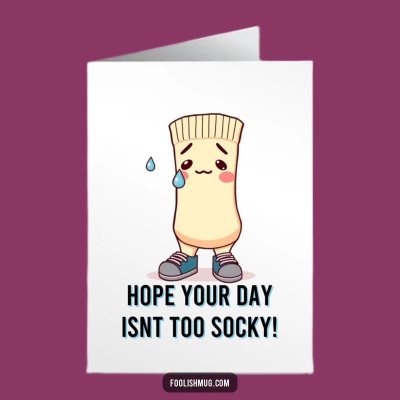 Free Printable Nervous Sock Birthday Card - Funny Downloadable Gift for Anxious Friends